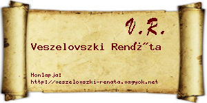 Veszelovszki Renáta névjegykártya