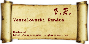 Veszelovszki Renáta névjegykártya
