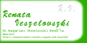 renata veszelovszki business card